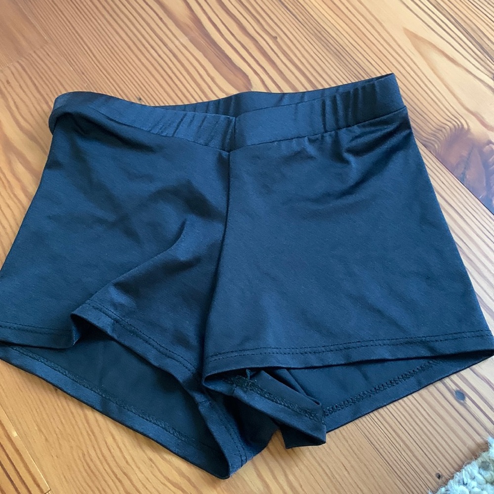 Black booty shorts
